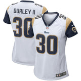 Todd Gurley II #30 Los Angeles Rams Women's White/Navy Player Game Jersey