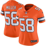Von Miller #58 Denver Broncos Women's Orange Color Rush Limited Jersey