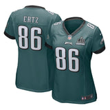 Zach Ertz #86 Philadelphia Eagles Women's Midnight Green Super Bowl LII Champions Patch Game Jersey