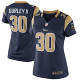 Todd Gurley II #30 Los Angeles Rams Women's Navy Limited Jersey