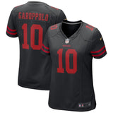 Jimmy Garoppolo #10 San Francisco 49ers Women's Black Game Jersey