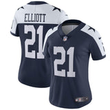 Ezekiel Elliott #21 Dallas Cowboys Women's Navy Alternate Vapor Untouchable