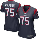 Vince Wilfork #75 Houston Texans Women's Navy Blue Game Jersey