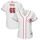 Yasiel Puig #66 Cincinnati Reds Women's White Home Cool Base Player Jersey