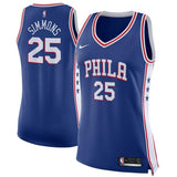 Ben Simmons #25 Philadelphia 76ers Women's Royal Swingman Jersey - Icon Edition
