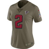 Matt Ryan #2 Atlanta Falcons Women's Olive Salute to Service Limited Jersey