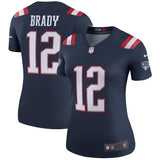 Tom Brady #12 New England Patriots Women's Navy Color Rush Legend Jersey