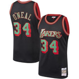 Shaquille O'Neal #34 Los Angeles Lakers Black 1996-97 Hardwood Classics Christmas Swingan Jersey