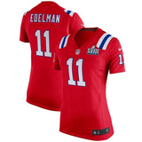 Julian Edelman #11 New England Patriots Women's Red Super Bowl LIII Bound Alternate Game Jersey