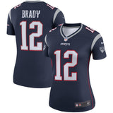 Tom Brady #12 New England Patriots Women's Navy Legend Jersey